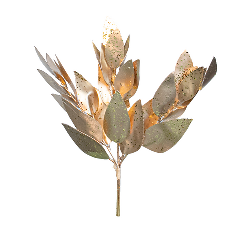 15.5" Gold Metallic Eucalyptus