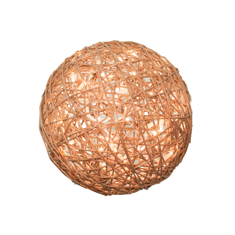Organic 3D Lit Brown Ball, 24" (Warm White LED)