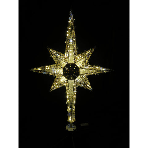 L8 Points Star Topper, LED Lit (Warm White/Cool White), 36"
