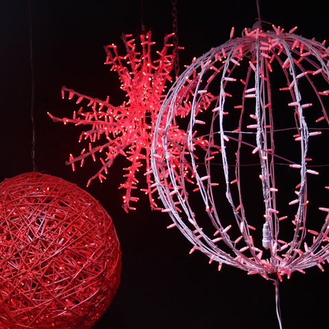 Large Foldable Meridian, LED Lit (Red), 31"