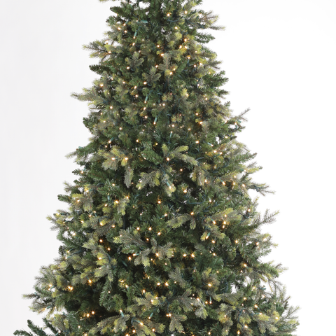 Hinged Artificial Christmas Tree, LED Lit, Warm White (3ft to 9ft)