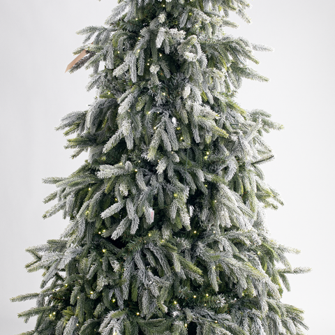 Flocked Tyrol Pine Tree, LED Lit, 6.5'