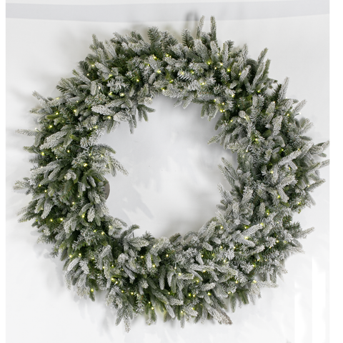 Flocked Tyrol Pine Wreath, 36"