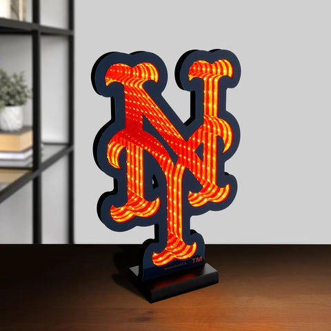 New York Mets LED Infinity Logo Light, Acrylic, w/UL Plug, 7-14"