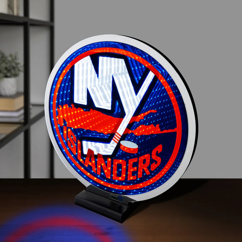 New York Islanders LED Infinity Logo Light, Acrylic, w/UL Plug, 7-14"