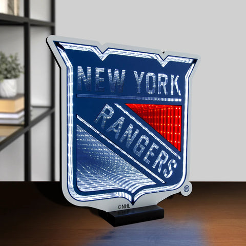 New York Rangers LED Infinity Logo Light, Acrylic, w/UL Plug, 14"