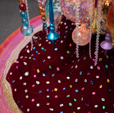 Rainbow Gems Tree Skirt, 48" (ITES x Sami Riccioli)