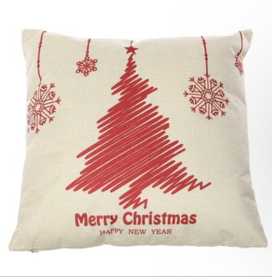 16"Wx16"L Christmas Tree/Snowflake Pillow