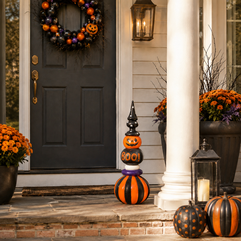 Jumbo "Halloween Boo!" Finial, 33" (Multicolor)