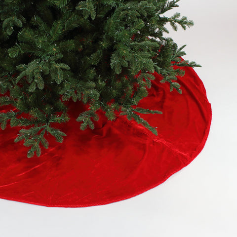 Velvet Tree Skirt, 60" Diameter (Red)