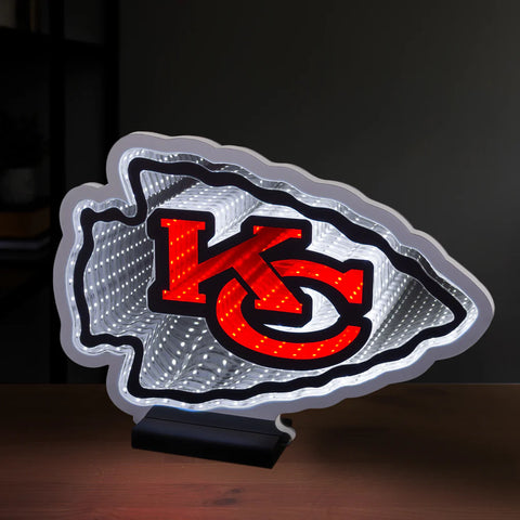 Kansas City Chiefs LED Infinity Logo Light, Acrylic, w/UL Plug, 15"