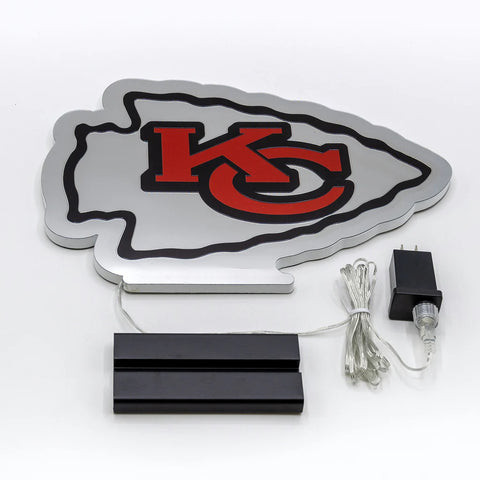 Kansas City Chiefs LED Infinity Logo Light, Acrylic, w/UL Plug, 15"