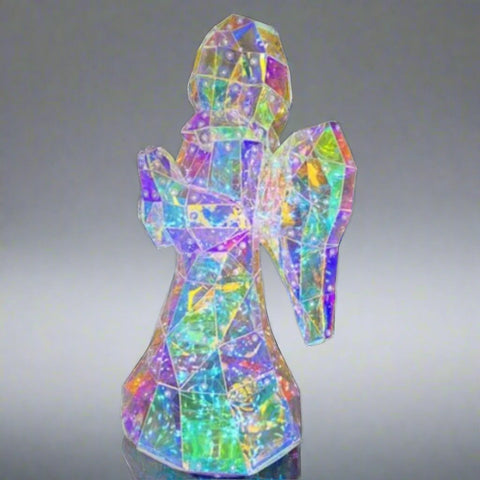 Prismatic Iridescent Praying Angel, 15"