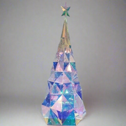 Prismatic Iridescent Diamond Christmas Tree, 65.75"