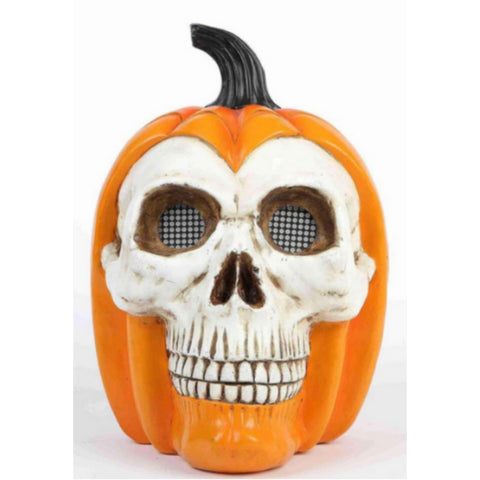 Halloween Orange Pumpkin w/Skull Face (LCD Eyes)