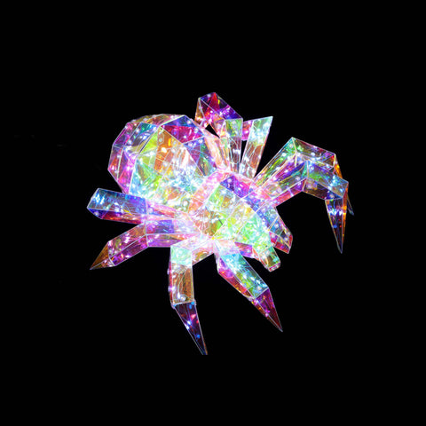 Prismatic Iridescent Halloween Spider (White Light, USB) 11.8"