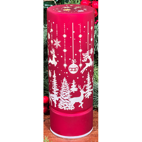 LED Christmas Lantern, 3.5 x 10" (Red)