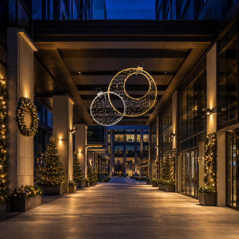 Large 2D Ornament 3, LED Lit, 5'5"