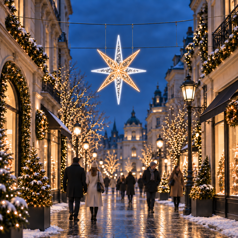 Large 2D Star 2, LED Lit, 4'11"