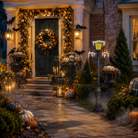 Large Candle Lamp Post Decoration, 84"