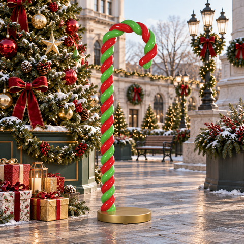 Large Fiberglass Candy Cane Decoration, 79"