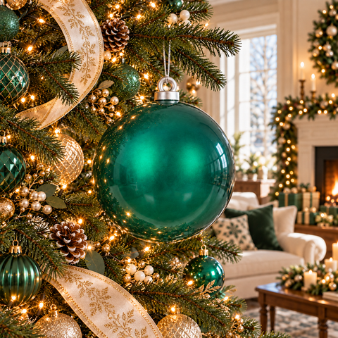 Large Fiberglass Christmasball Decoration, 24"
