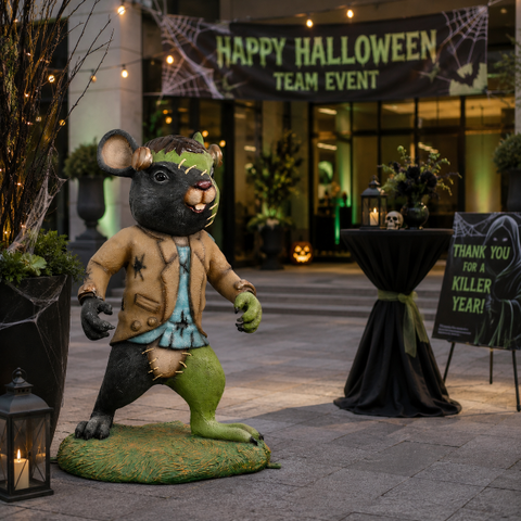 Large Fiberglass Mice Frankenstein Figure, 35"