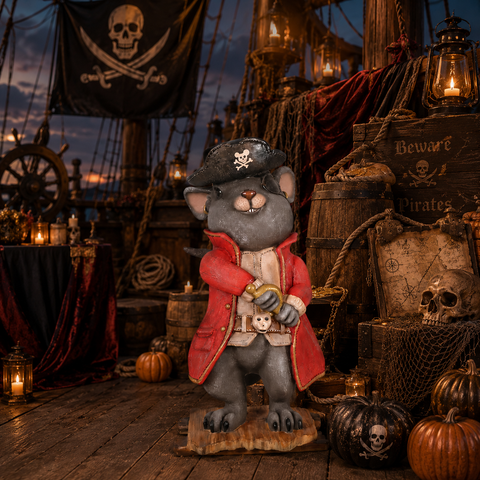 Large Fiberglass Mice The Pirate Halloween Figure, 39"
