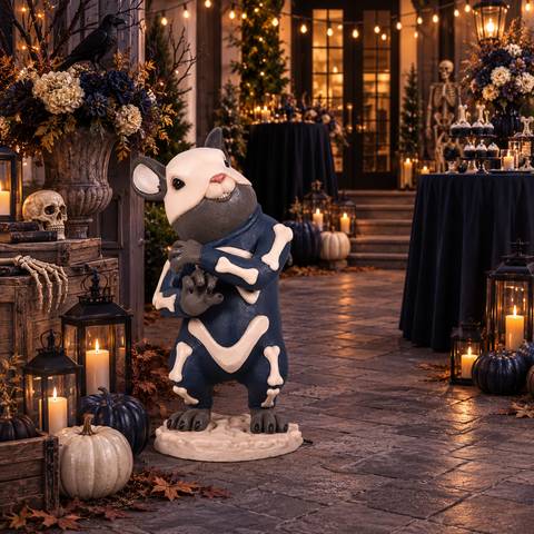 Large Fiberglass Mice The Skeleton Halloween Figure, 38"