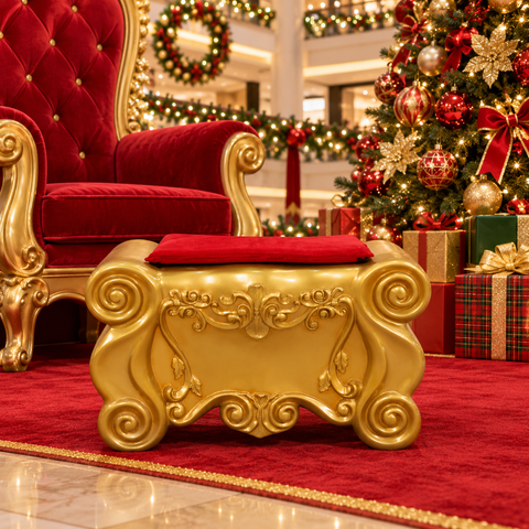 Large Fiberglass Santa Footrest Prop, 28"