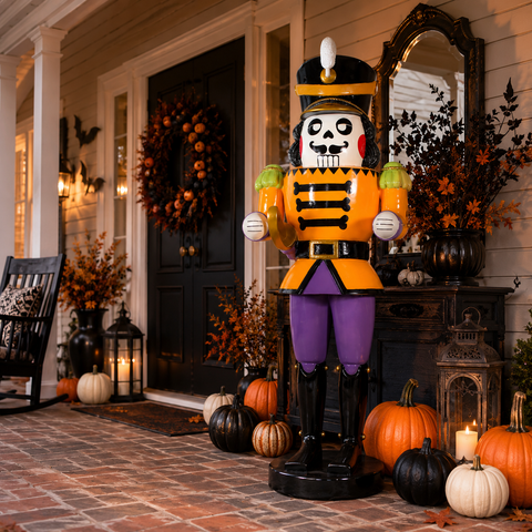 Large Fiberglass Scary Nutcracker Figure, 71"