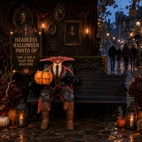 Large Jack O' Lantern Headless Halloween Figure, 45"