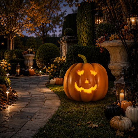 Large Jack O' Lantern Pumpkin Figure, 28"