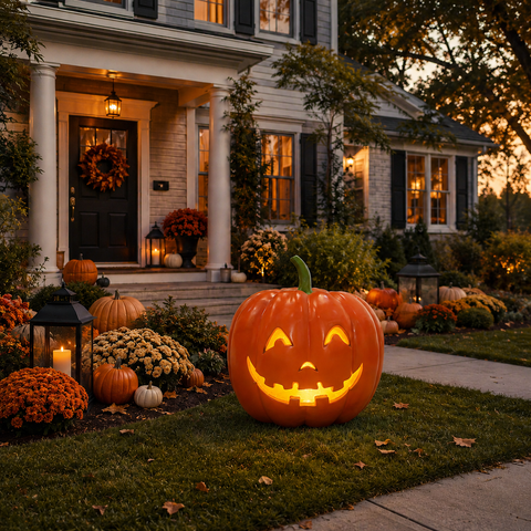 Large Jack O' Lantern Pumpkin Figure, 35" (2 styles - sold individually)