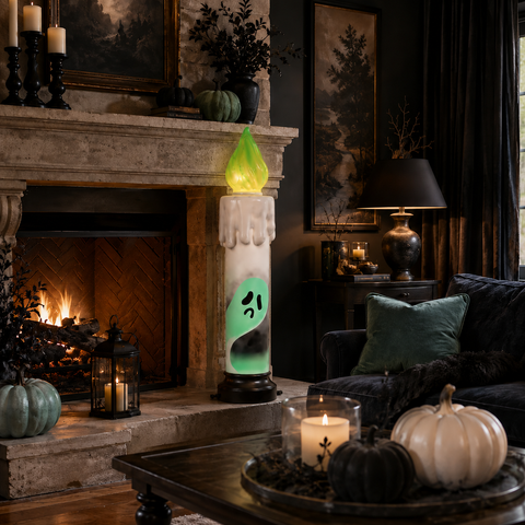Large Lighted Halloween Candle Display, 41" (3 styles - sold individually)