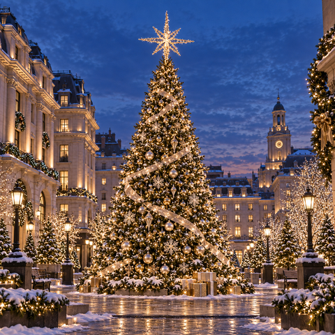 Large Northstar Tree Topper Decoration, LED Lit (Warm White / Cold White), 4ft / 6ft