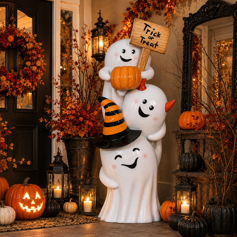 Large Trick or Treat Ghost Stacking Figure, 61"