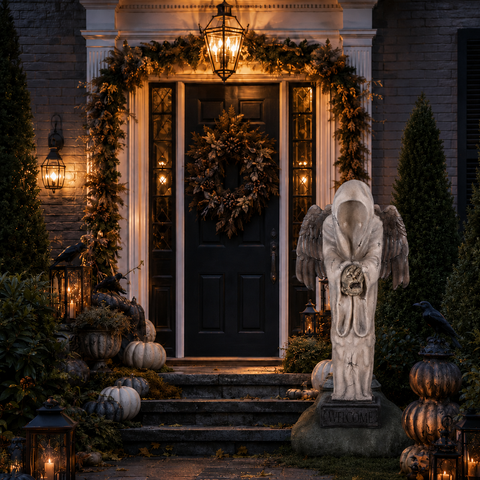 Lifesize Fallen Angel Halloween Decoration, 85"