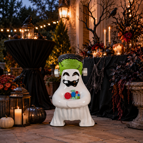 Lifesize Ghost Frankenstein Boy Halloween Figure, 38"