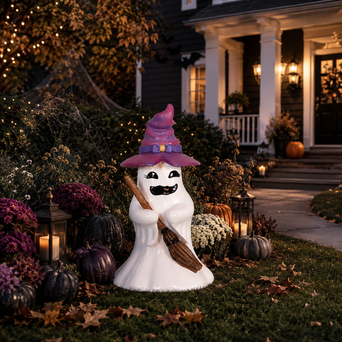 Lifesize Ghost Witch Girl Figure, 45"