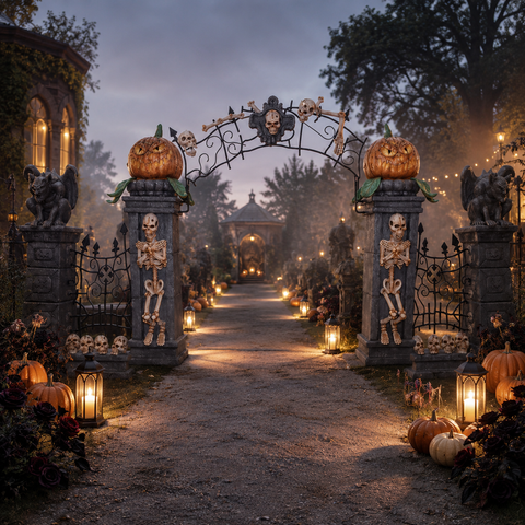 Lifesize Halloween Cemetery Gate Arch, 100"