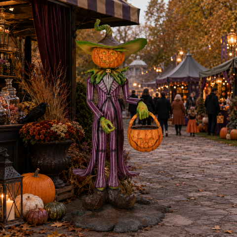 Lifesize Mr. Spooky Pumpkin Trick-or-Treat Figure, 69"