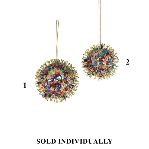 Sequin Bauble Ornament, 3.25" - 4" (2 styles - sold individually)