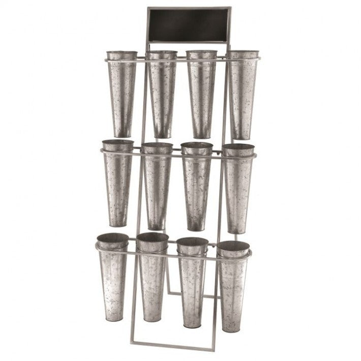 Metal 3-Tier Flower Rack W/ Board, 29 x 61