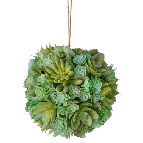 artificial hanging christmas plants Hanging Plant Natural Touch Succulent Orb, 6" – Christmas In America