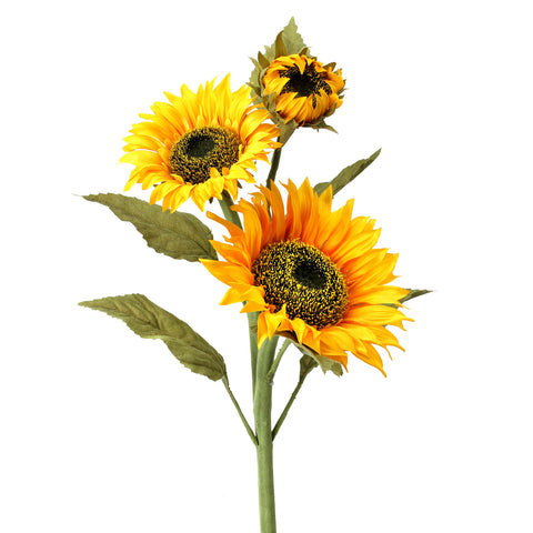 Large Sunflower x 2 & Bud Spray, 33"