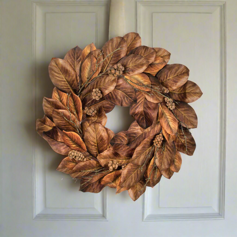 Harvest Magnolia Wreath, 30"