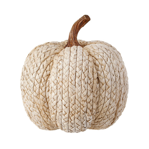 8.5" Resin "Rattan" Weave Pumpkin