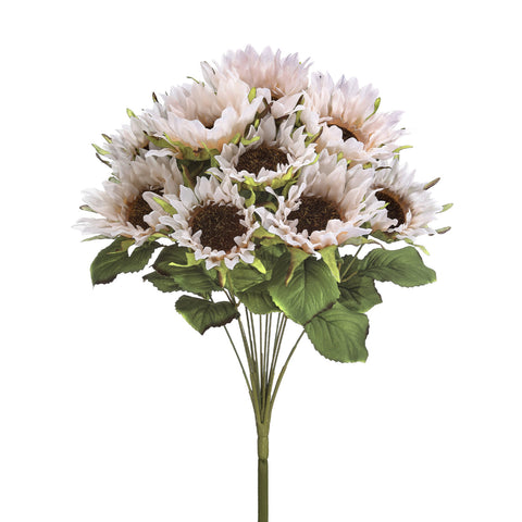 20" Autumn Sunflower Bush - Cream