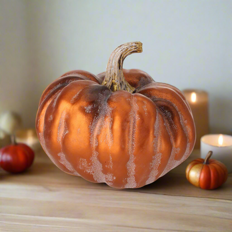 6" Metalic Autumn Latex Pumpkin (Copper)